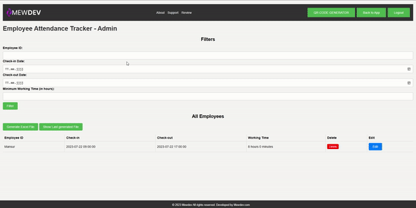 OSS Employee Attendance Tracker